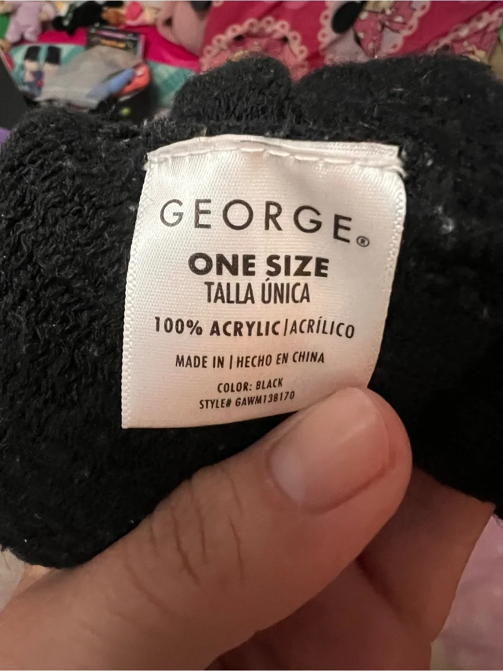 George Black Knit Infinity Scarf